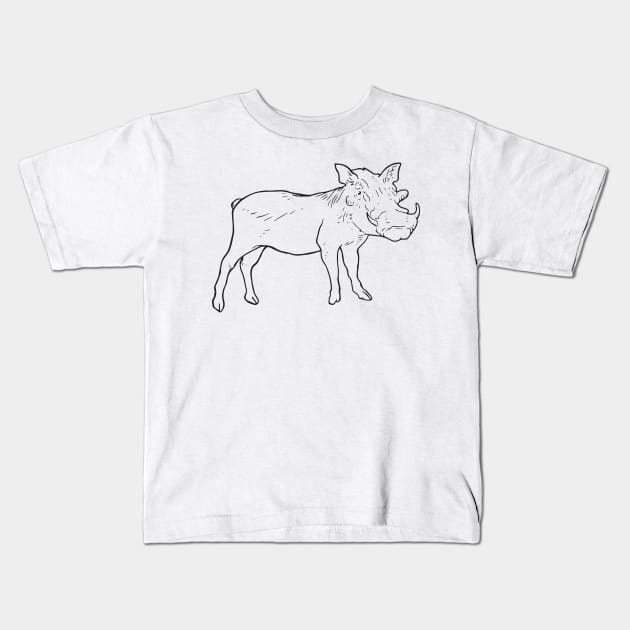 warthog Kids T-Shirt by gustoprints